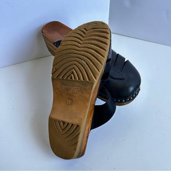 Troentorps Mary Jane Clogs in Black - Picture 7 of 8